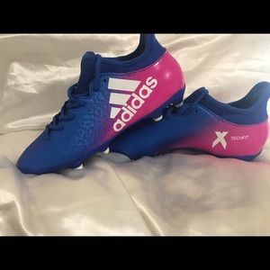 NEW adidasX16.1 FG soccer cleats blue/white/pink